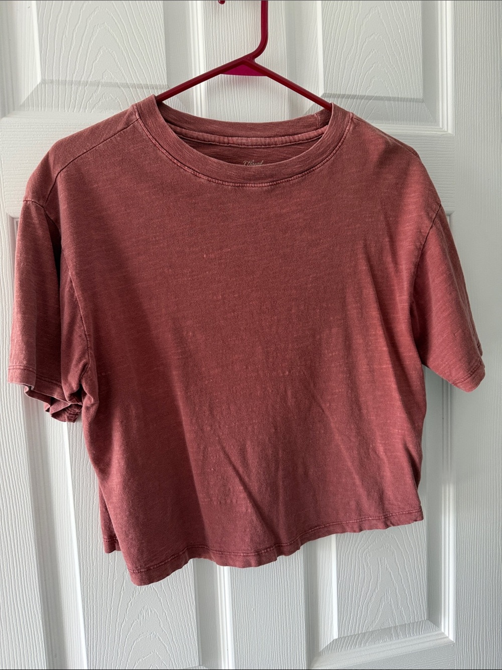 Universal Thread Women's Washed Crop Tee - Dusty Rose